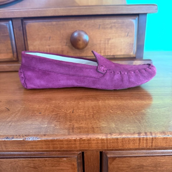 Cole Haan Evelyn driving loafer Suede leather  flats woman 5 pink / purple - Picture 5 of 9